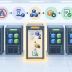 稼働中のジョブを考慮し、KubernetesクラスタのノードごとにOS変更と確認を進めるNodeWrightの模式図