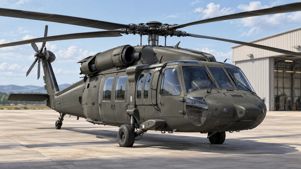 サウスカロライナ陸軍州兵の航空施設に到着したHH-60M Black Hawkヘリコプター