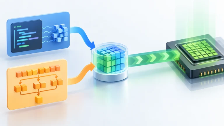 GPUの共通バッファーとストリームを共有しながら、カーネル処理と並列アルゴリズムを実行する構成図。