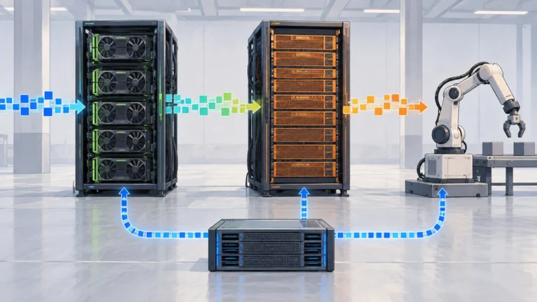 GPUのprefill、SambaNova RDUのdecode、Xeon 6のホスト処理をつなぐ推論構成の編集イラスト